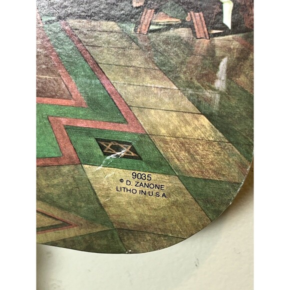 Vintage Church Cardboard & Wood Fan / The Last Supper 1950’s / Nostalgia 12” - Picture 6 of 8